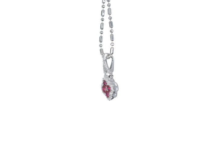 Mini Ruby and Diamond Pendant