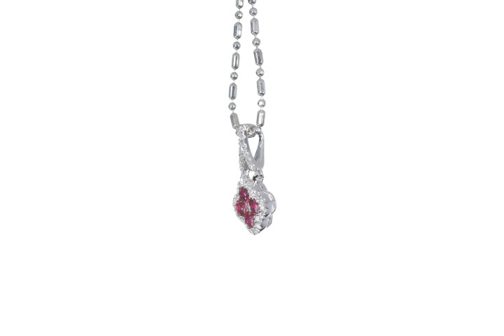 Mini Ruby and Diamond Pendant