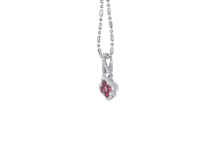 Mini Ruby and Diamond Pendant