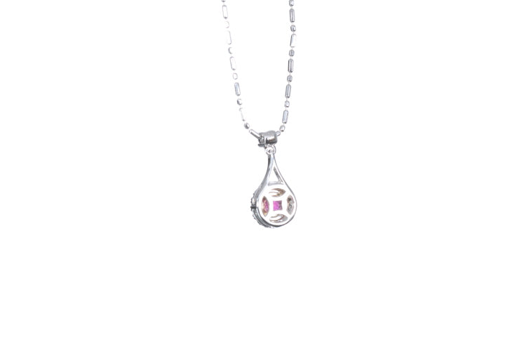 Mini Ruby and Diamond Pendant