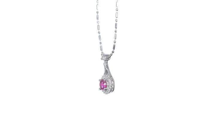 Mini Ruby and Diamond Pendant