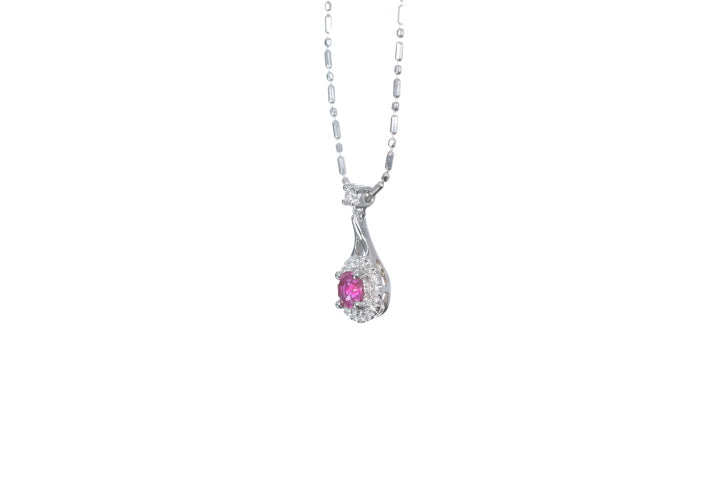 Mini Ruby and Diamond Pendant