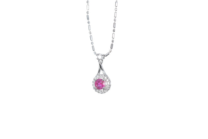 Mini Ruby and Diamond Pendant