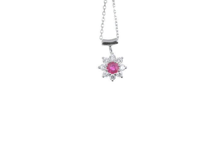 Small Starburst Ruby Pendant