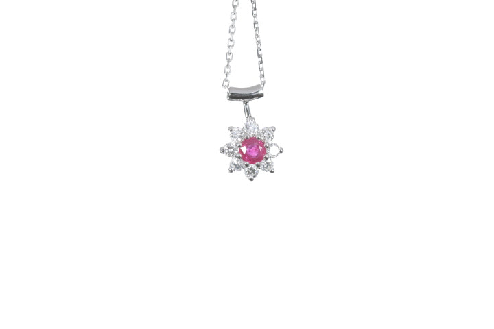 Small Starburst Ruby Pendant