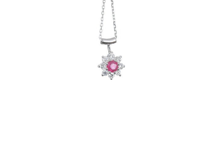 Small Starburst Ruby Pendant