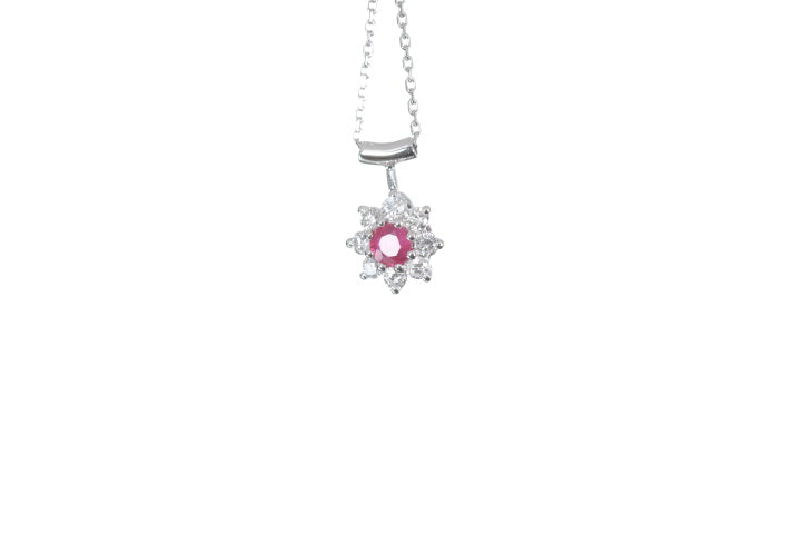 Small Starburst Ruby Pendant