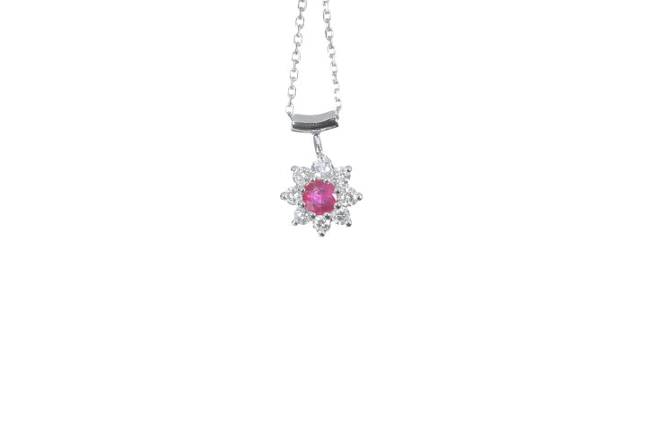 Small Starburst Ruby Pendant