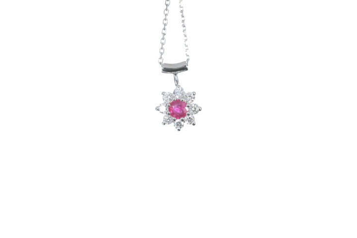 Small Starburst Ruby Pendant