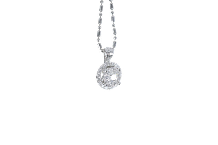Illusion Diamond Halo Pendant