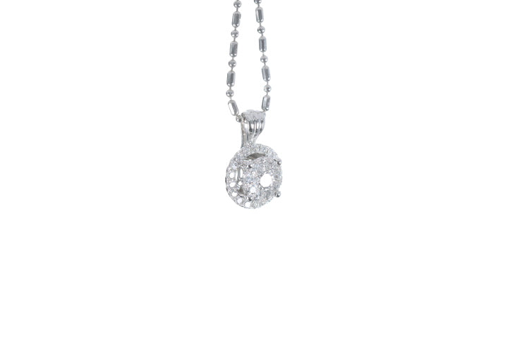 Illusion Diamond Halo Pendant