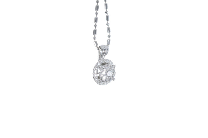 Illusion Diamond Halo Pendant