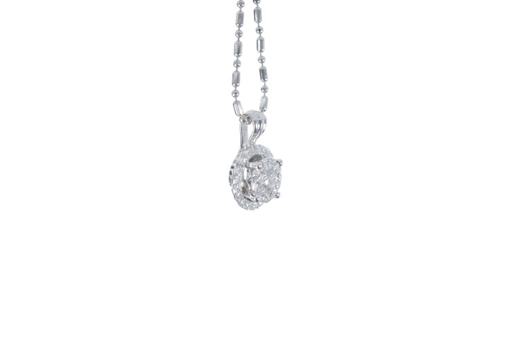 Illusion Diamond Halo Pendant