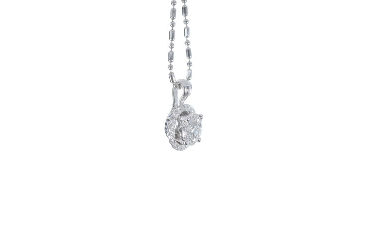 Illusion Diamond Halo Pendant
