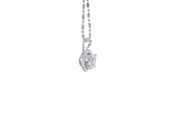 Illusion Diamond Halo Pendant