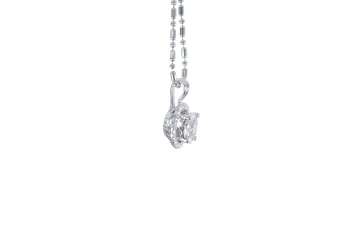 Illusion Diamond Halo Pendant