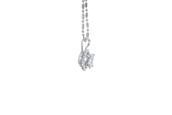 Illusion Diamond Halo Pendant