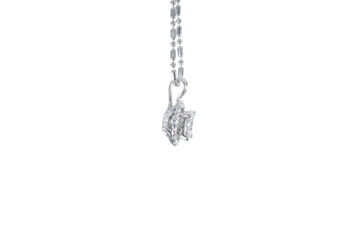 Illusion Diamond Halo Pendant