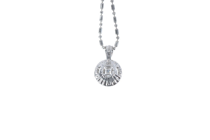Illusion Diamond Halo Pendant