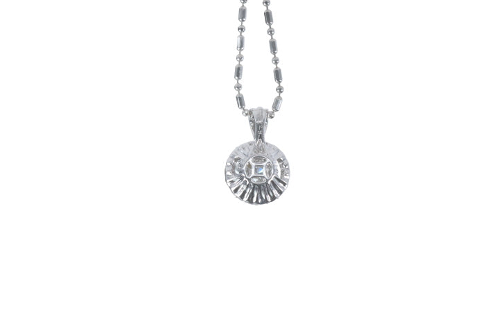 Illusion Diamond Halo Pendant
