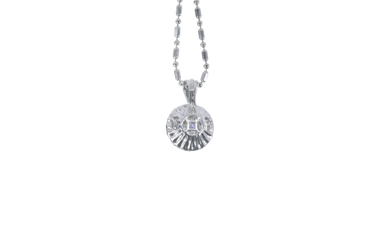 Illusion Diamond Halo Pendant