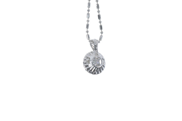Illusion Diamond Halo Pendant