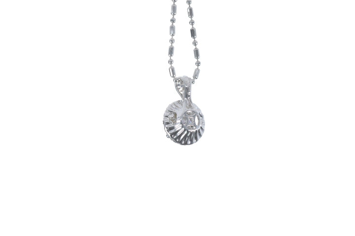 Illusion Diamond Halo Pendant