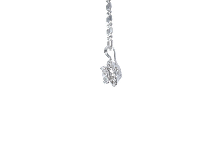 Illusion Diamond Halo Pendant