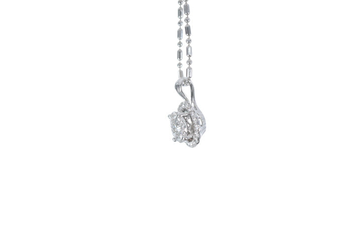 Illusion Diamond Halo Pendant