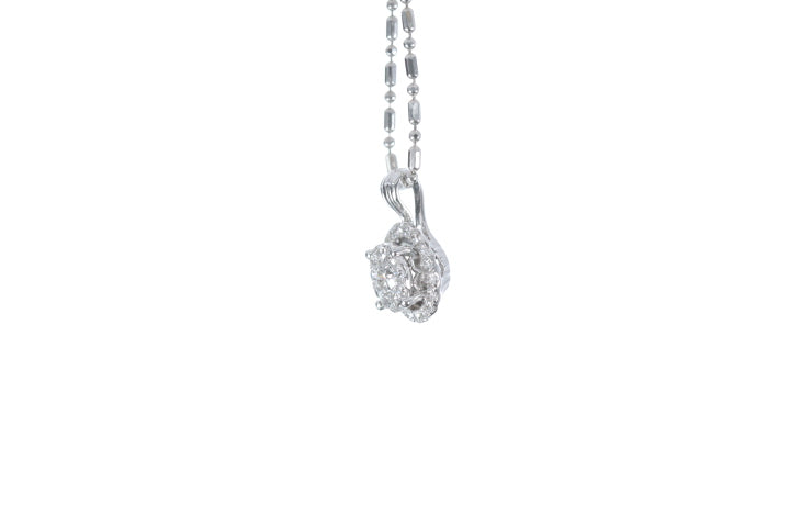 Illusion Diamond Halo Pendant