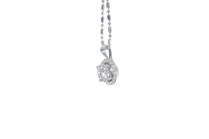 Illusion Diamond Halo Pendant