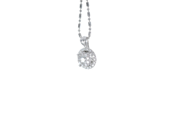 Illusion Diamond Halo Pendant