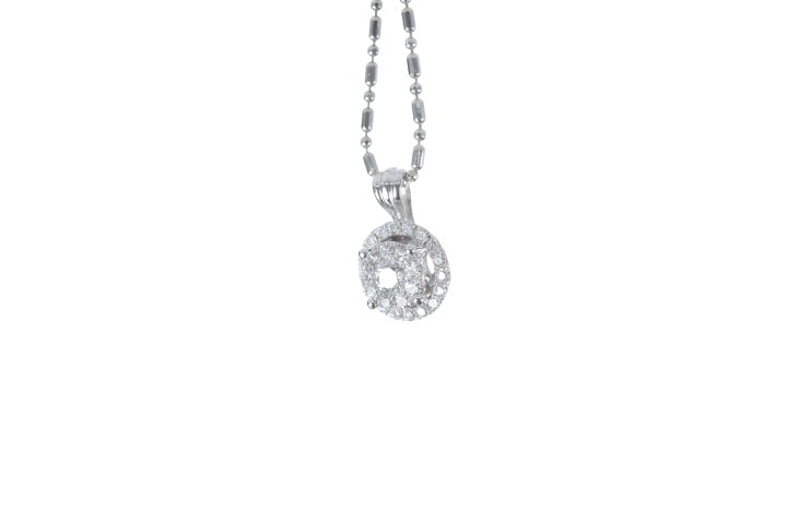 Illusion Diamond Halo Pendant