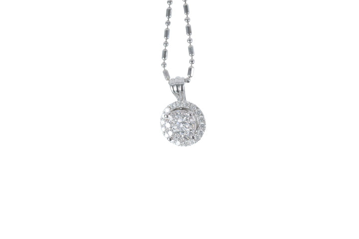 Illusion Diamond Halo Pendant