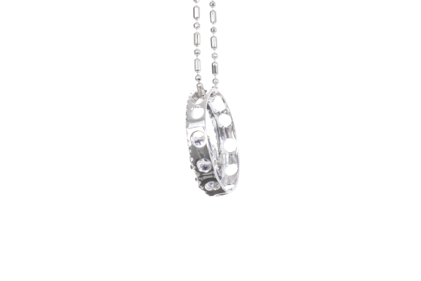 Sapphire Flower Halo Pendant