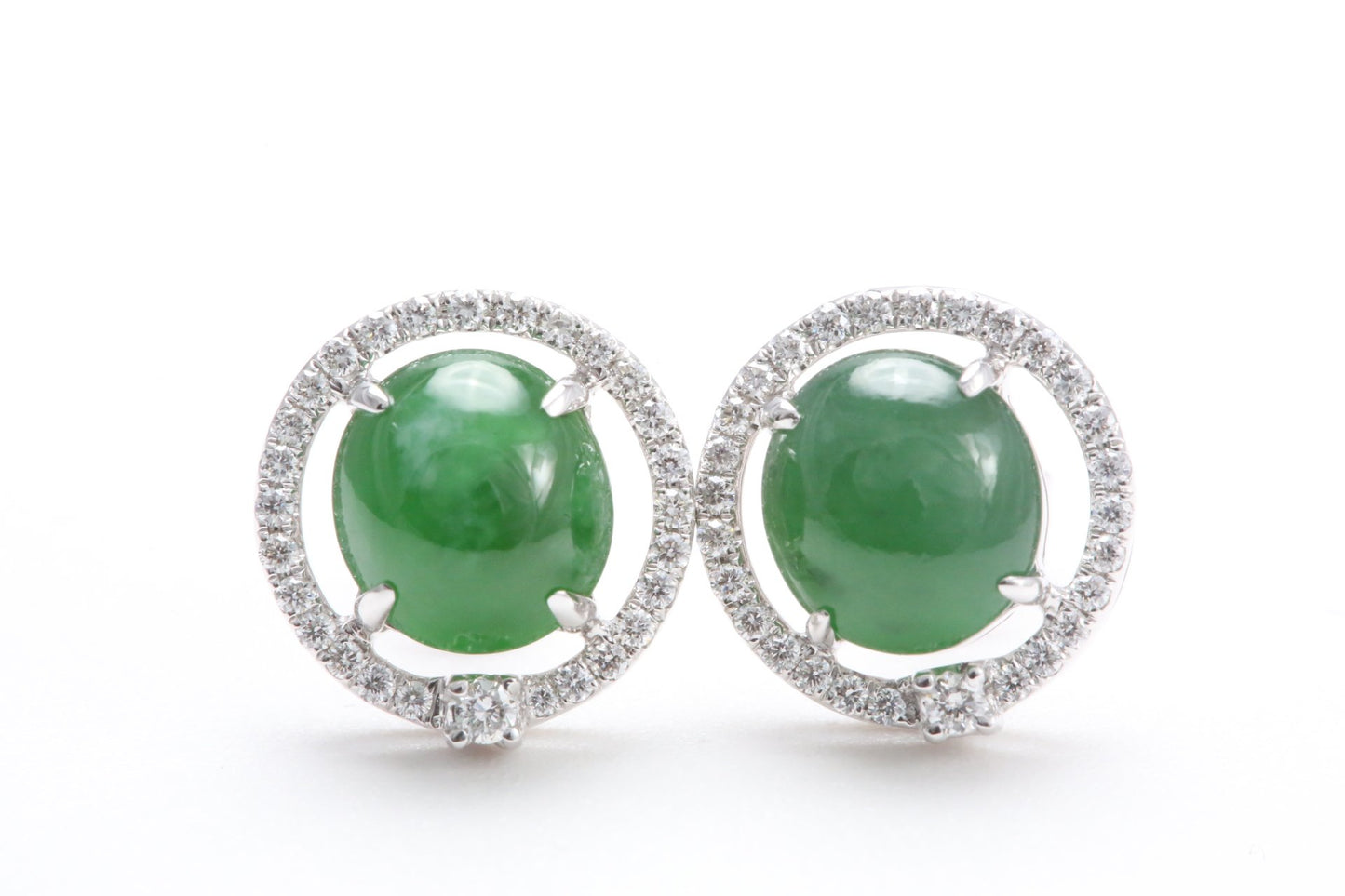 Jadeite Diamond Earrings