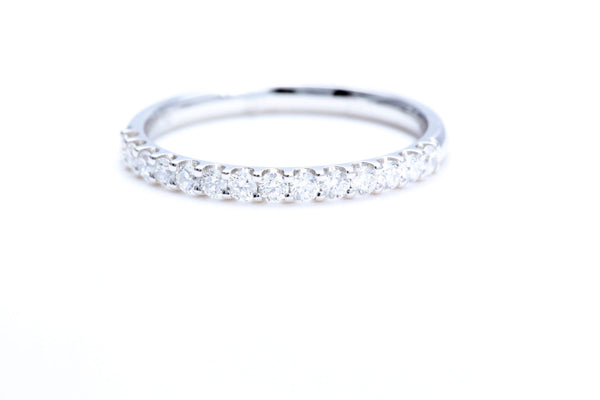 Minimalist Pavé Diamond Ring 1/3 of a carat total weight in 18K white gold