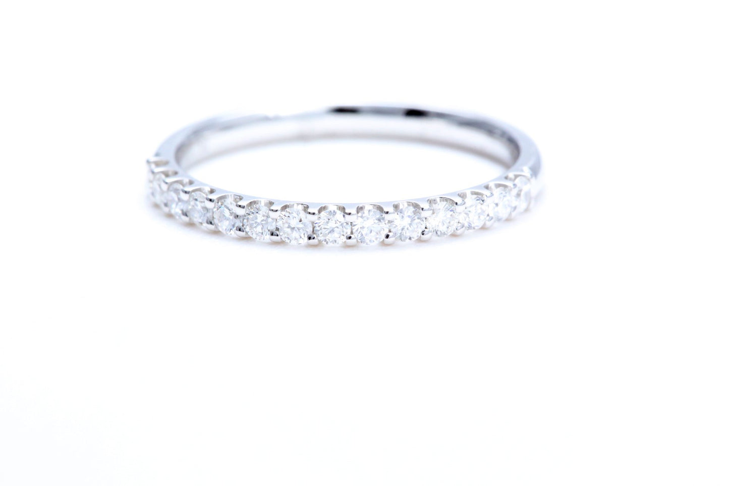 Minimalist Pavé Diamond Ring 1/3 of a carat total weight in 18K white gold