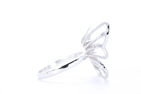 Intricate Diamond Butterfly Ring