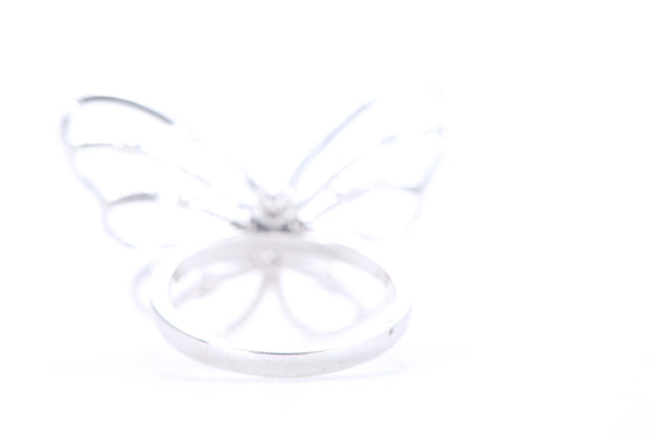 Intricate Diamond Butterfly Ring