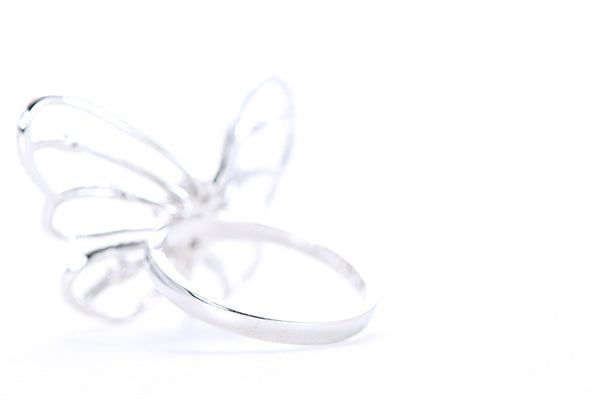 Intricate Diamond Butterfly Ring