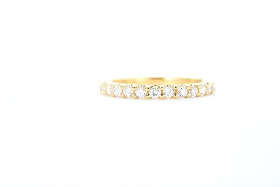 Micro Pavé 1/2 Carat Diamond Ring in 18K Yellow Gold