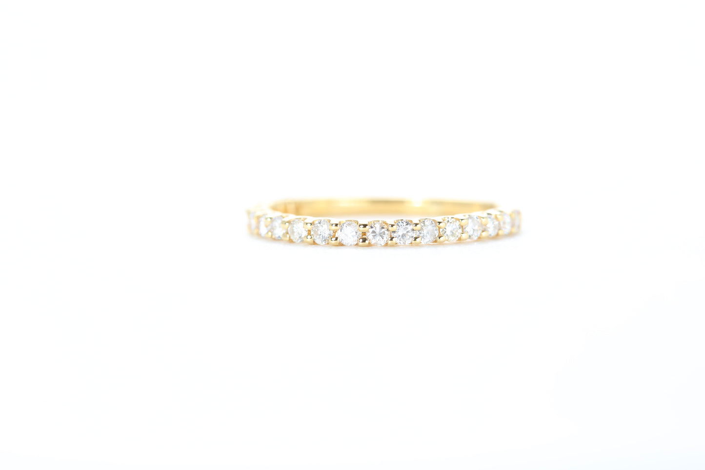 Micro Pavé 1/3 Carat Diamond Ring in 18K Yellow Gold