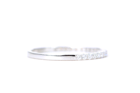 Micro Pavé 1/4 Carat Diamond Ring in 14K White Gold