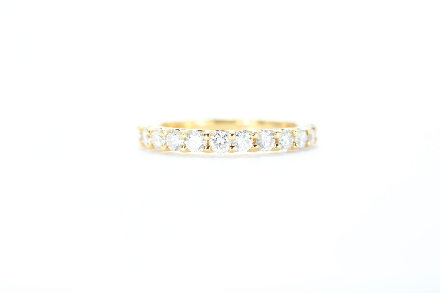 Micro Pavé 3/4 Carat Diamond Ring in 18k Yellow Gold