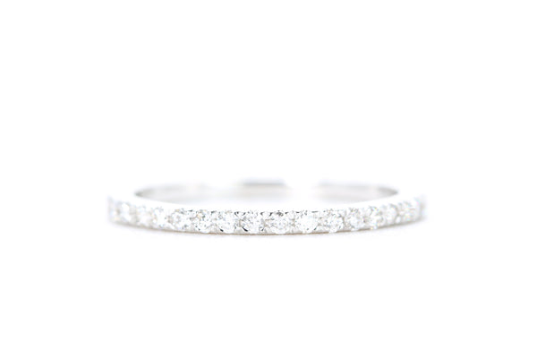 Micro Pavé Diamond Ring 1/4 Carat in White Gold