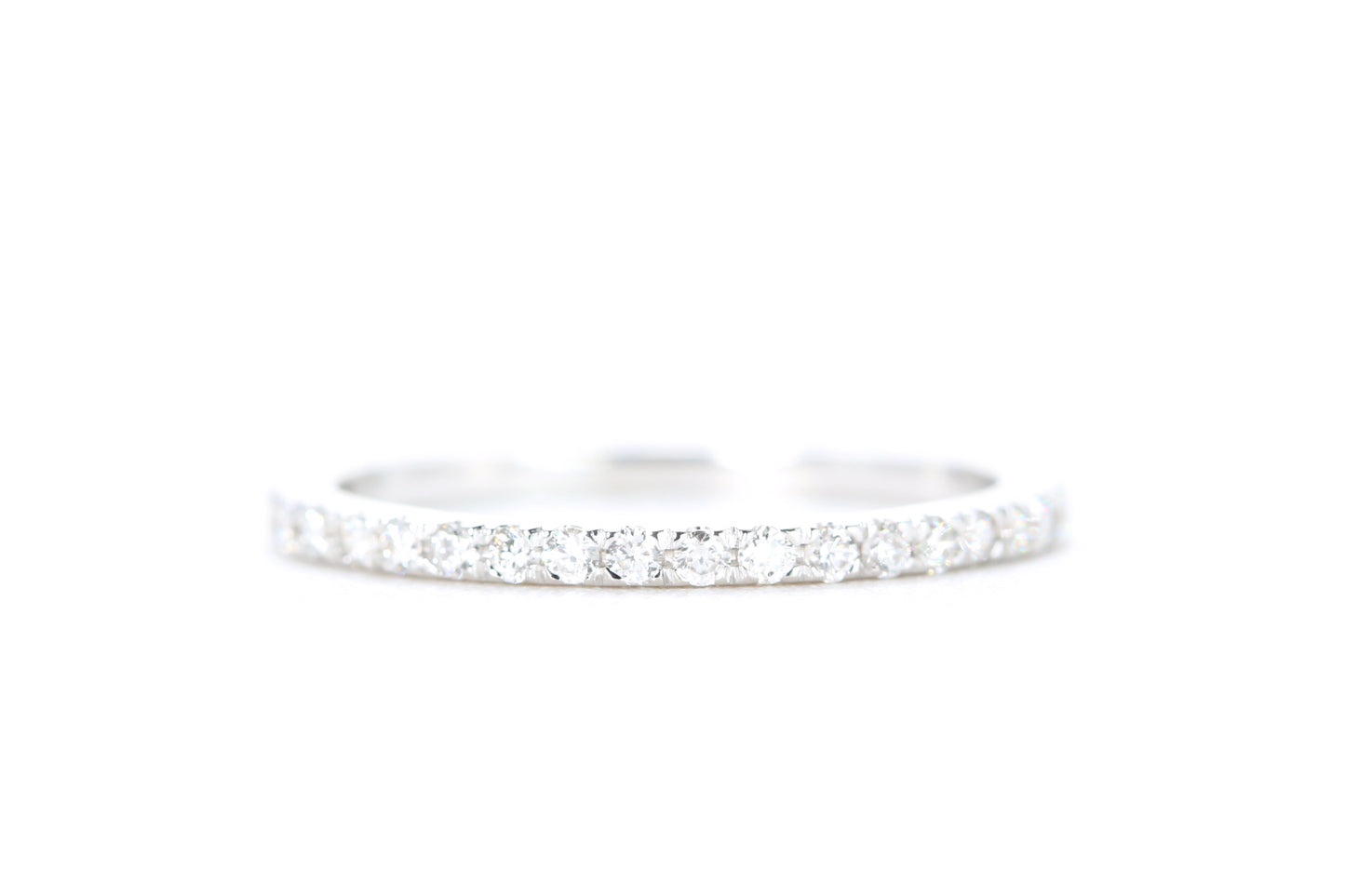 Micro Pavé Diamond Ring 1/4 Carat in White Gold