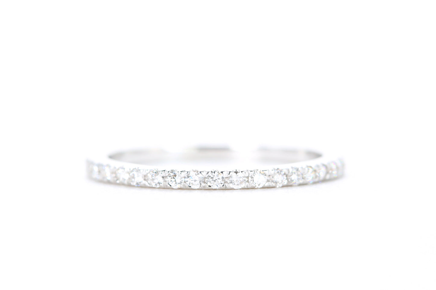 Micro Pavé Diamond Ring 1/4 Carat in White Gold