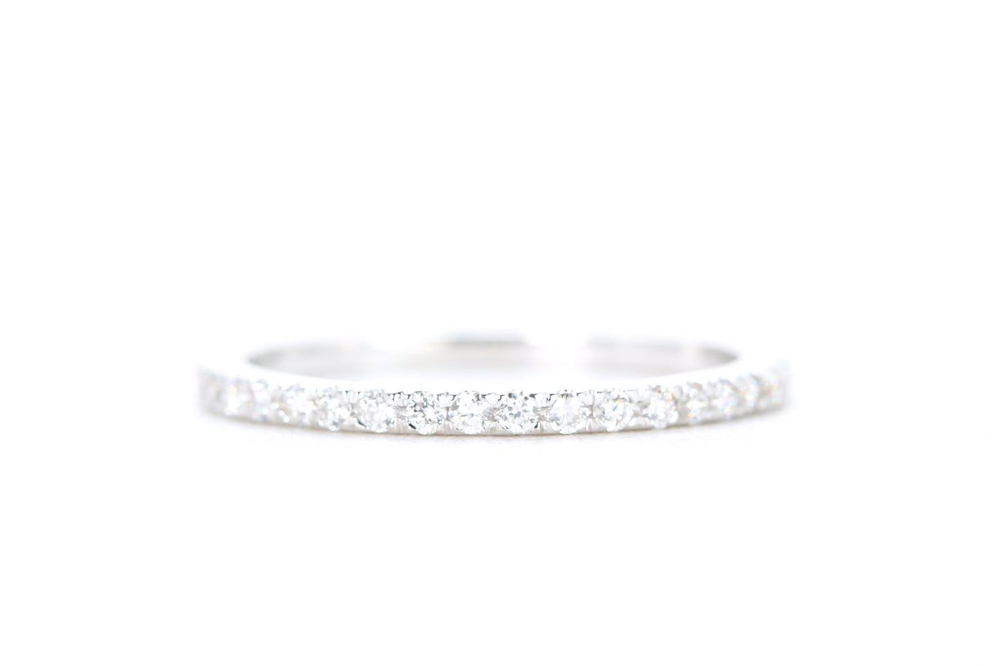 Micro Pavé Diamond Ring 1/4 Carat in White Gold