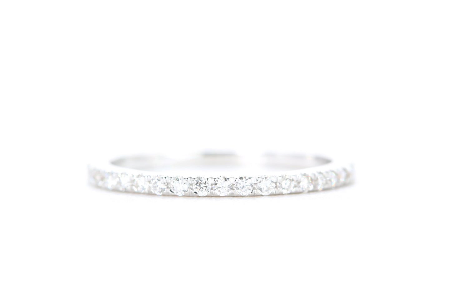 Micro Pavé Diamond Ring 1/4 Carat in White Gold
